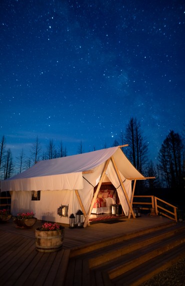 Glamping in luxury tents with world-class star gazing at Siwash Star Camp
