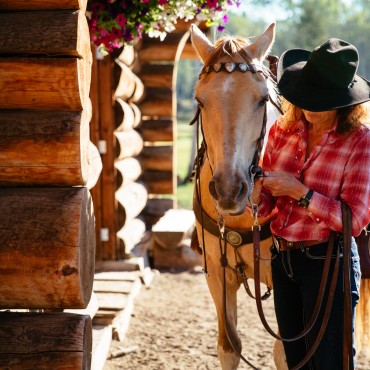 Guests are matched with a personal horse for their British Columbia riding adventures